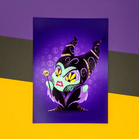 Maleficent - PopMuertos Art Print