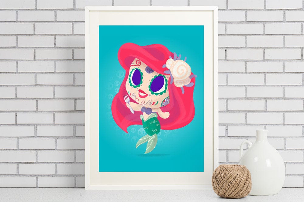 Ariel | Sugar Skull Art Print