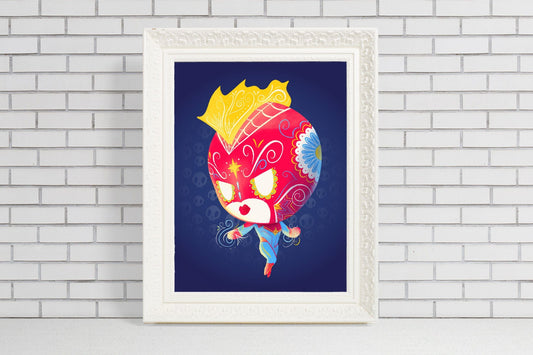 Captain Marvel | Sugar Skull Art Print