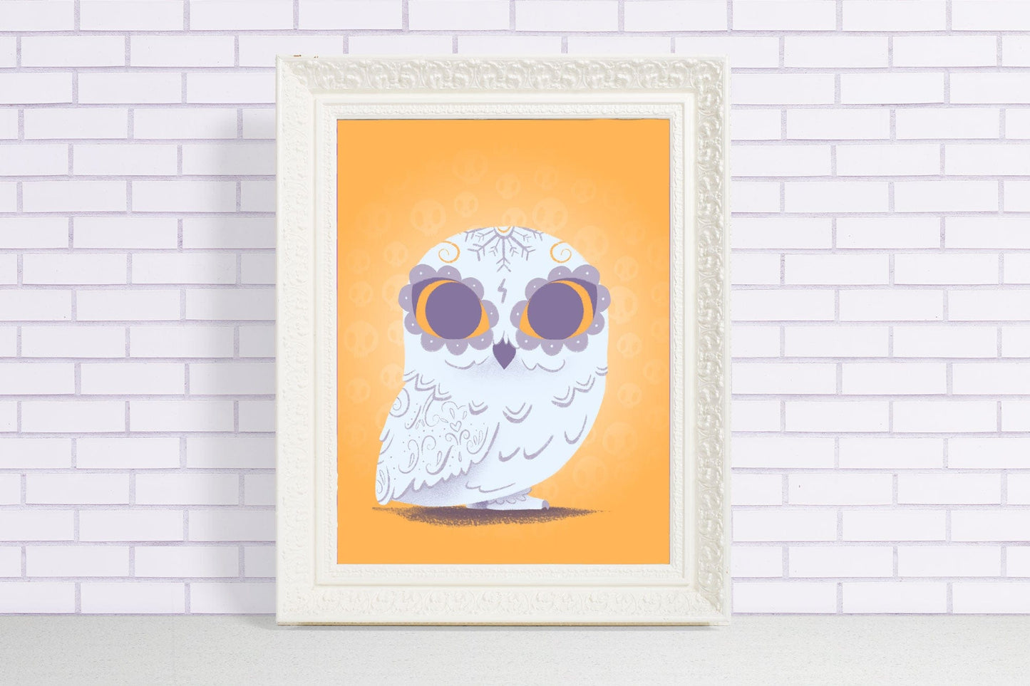 Hedwig | Sugar Skull Day of the Dead Mashup Art Print