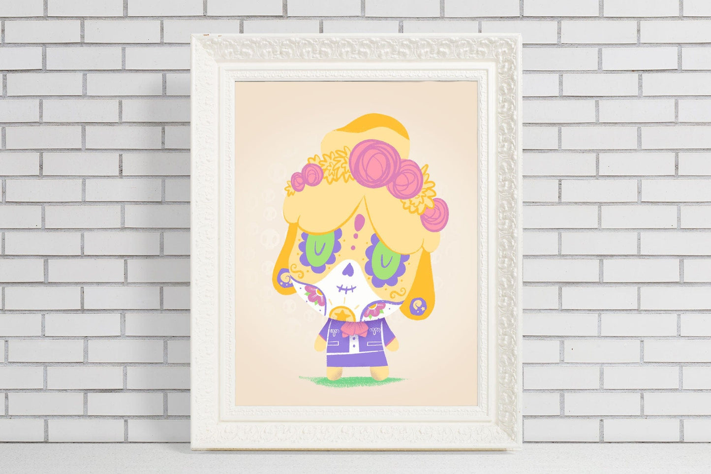 Isabelle | Sugar Skull Day of the Dead Mashup Art Print