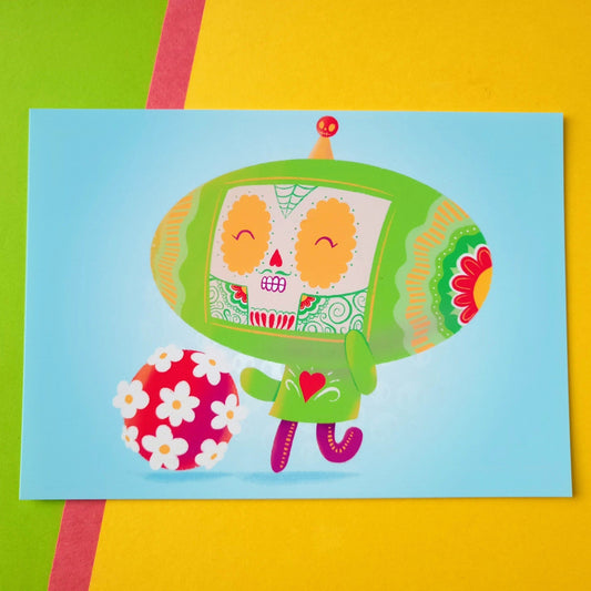 little prince katamari damacy sugar skull inspired illustration print