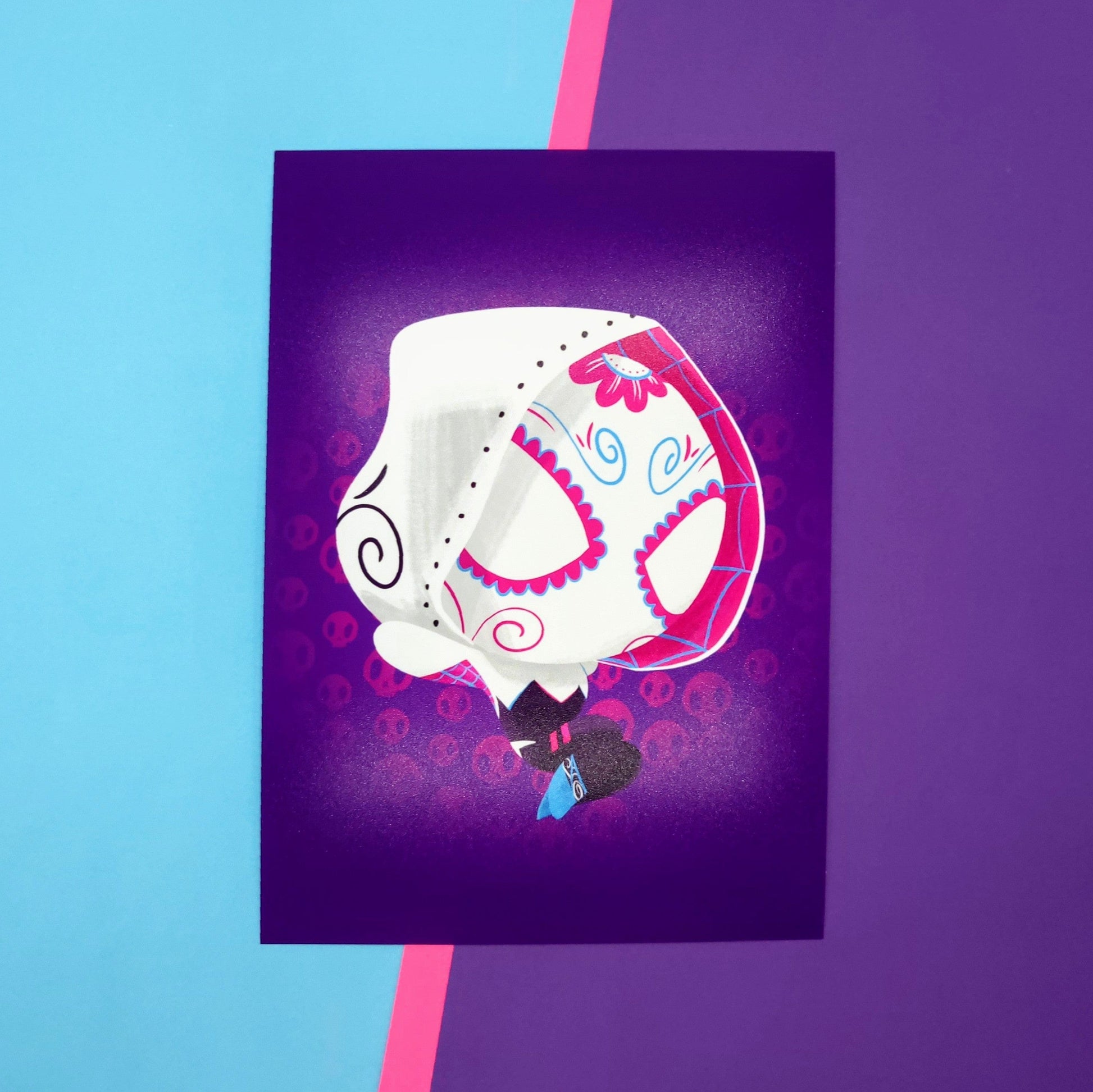 spider-gwen marvel sugar skull inspired print gift