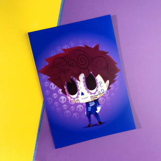 spike spiegel cowboy bebop sugar skull inspired print gift