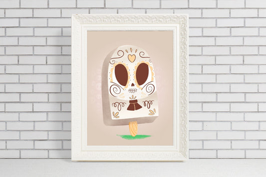 coco coconut paleta dia de los muertos print