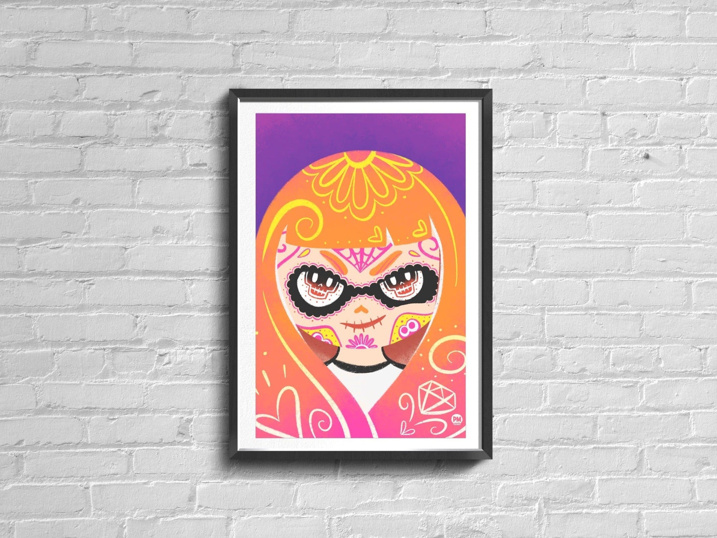 Inkling | Sugar Skull Day of the Dead Mashup Art Print