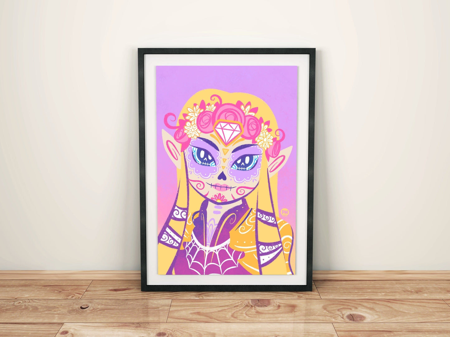 Zelda (2021) | Sugar Skull Day of the Dead Mashup Art Print