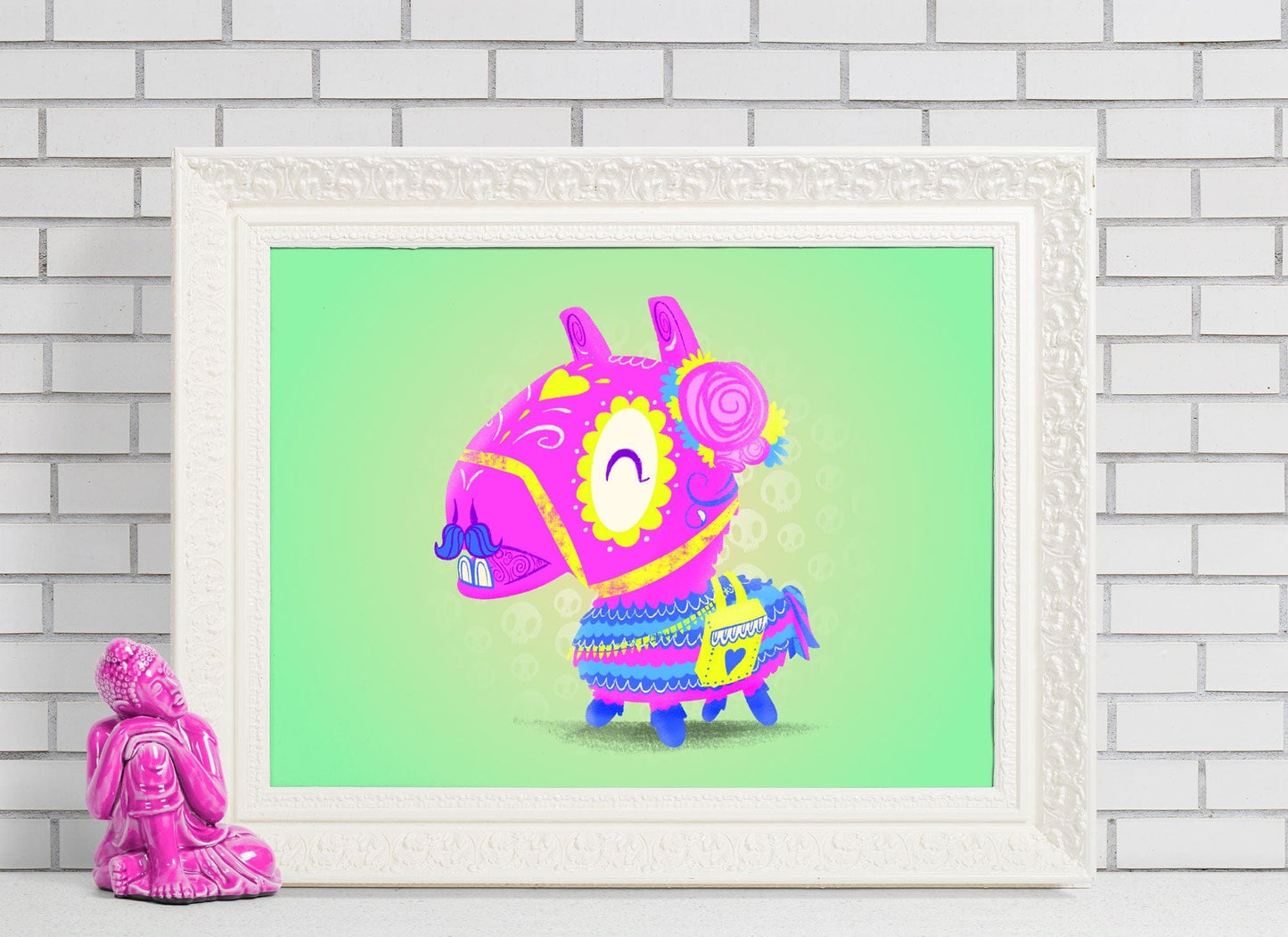 Loot Llama | Sugar Skull Day of the Dead Mashup Art Print