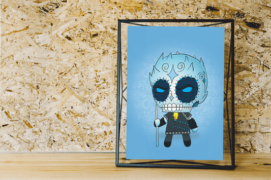 The Night King | Sugar Skull Day of the Dead Mashup Art Print