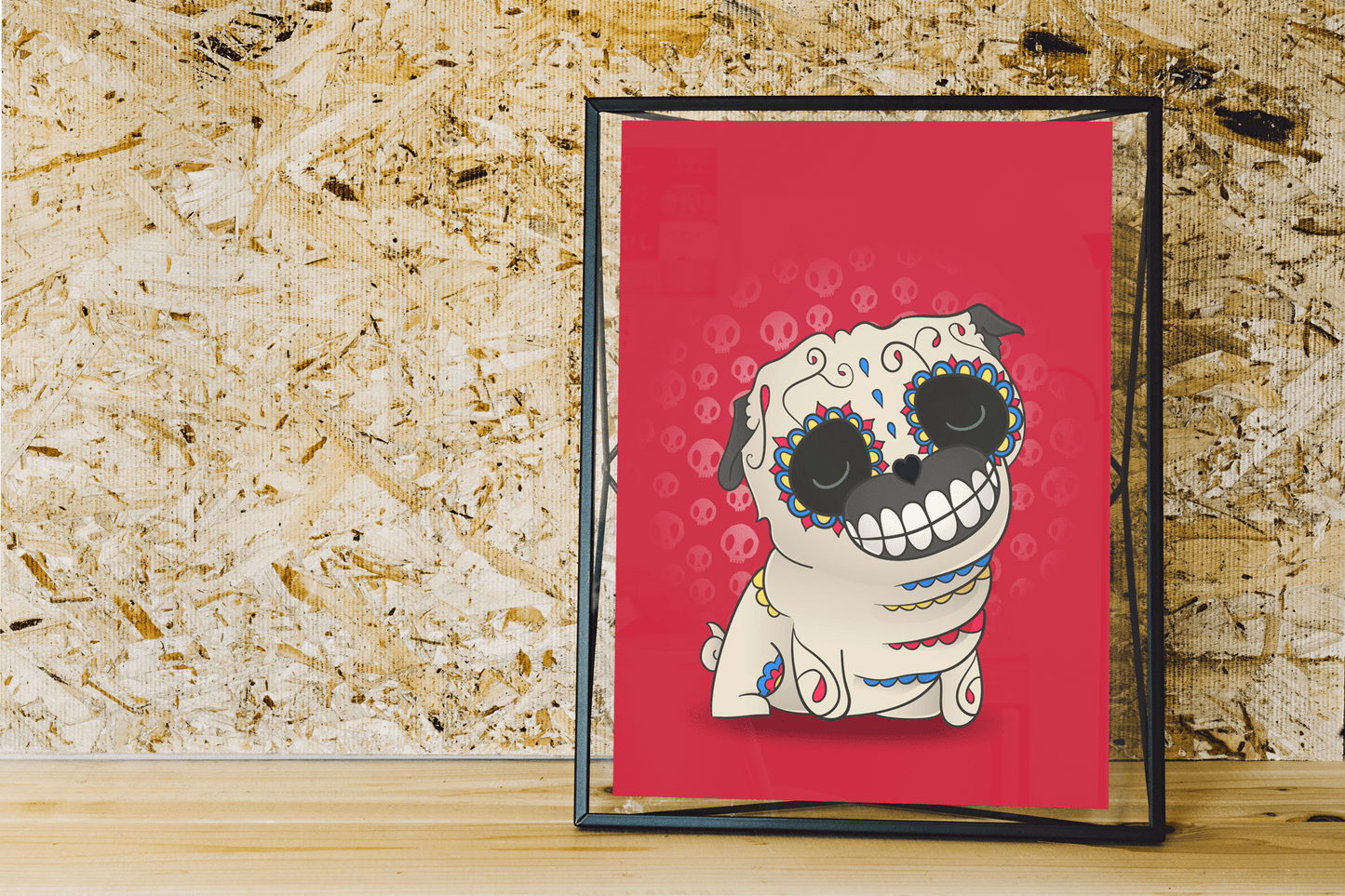 The Pug | Sugar Skull Day of the Dead Mashup Art Print