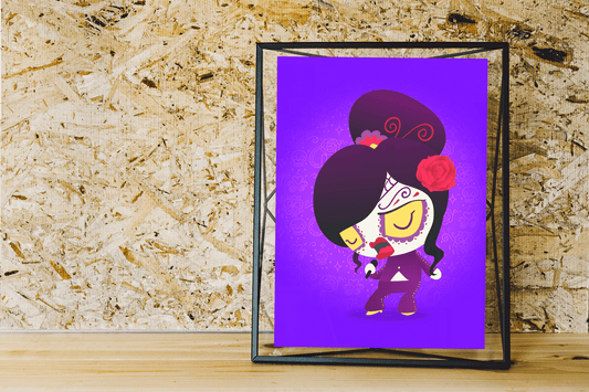 Selena OG  | Sugar Skull Day of the Dead Mashup Art Print