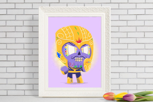 Thanos | Sugar Skull Day of the Dead Mashup Art Print