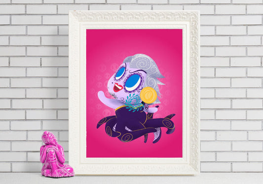 Ursula | Sugar Skull Day of the Dead Mashup Art Print